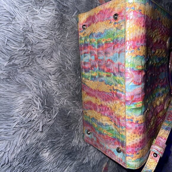 Brahmin Small Caroline Saltwater Taffy Melborne Satchel and Ady Wallet - Picture 7 of 7